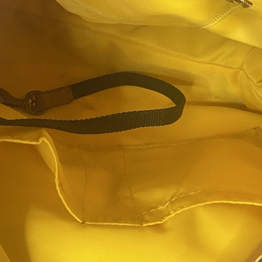 Dooney & Bourke Dillon Blue Nylon Hobo Bag Brown Leather Duck Logo Purse⁠